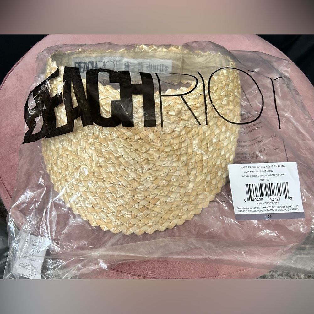 Beach Riot Tan Straw Visor - Picture 3 of 4